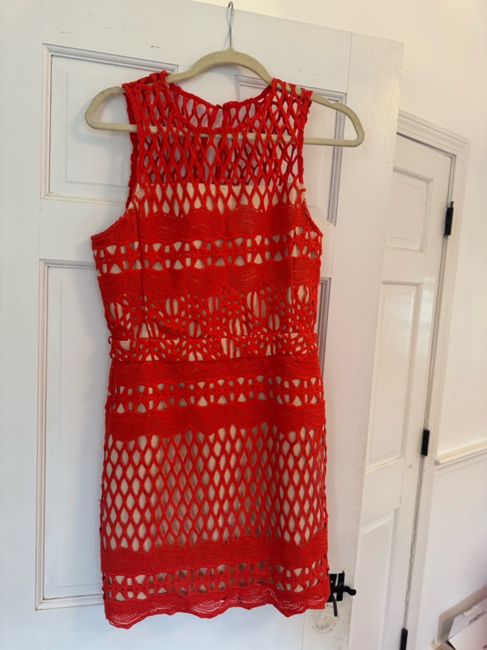 Endless Rose Red Crochet Mini Dress